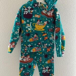 Disney Kids Teal Mickey & Friends Hooded Set